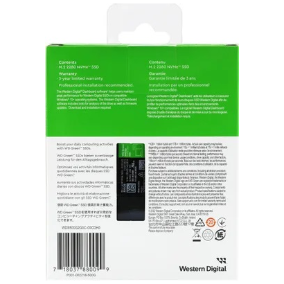 SSD M.2 500Gb WD WDS500G2G0C