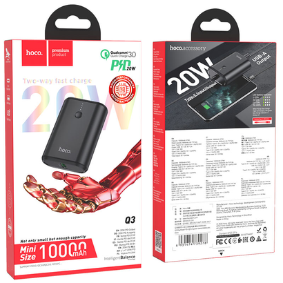 Внешний аккумулятор HOCO Q3 18W Mayflower 10000mAh черный