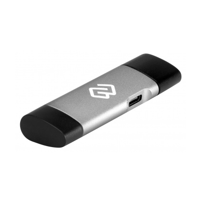 Картридер USB 2.0/Type C Digma CR-СU2520-G серый