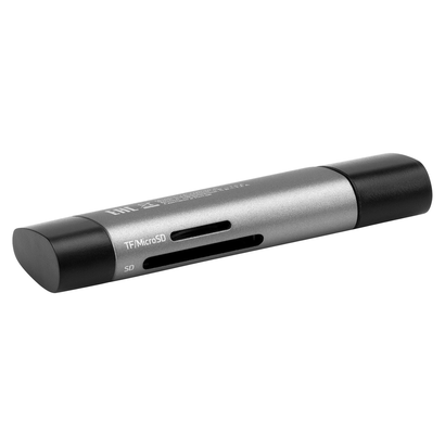 Картридер USB 2.0/Type C Digma CR-СU2520-G серый