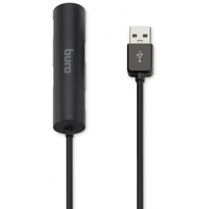 Концентратор USB 2.0 Buro BU-HUB4-0.5R-U2.0 4порт. черный