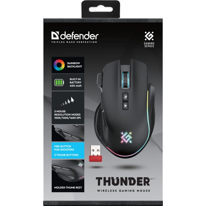Игровая мышь DEFENDER Thunder GM-213 черная