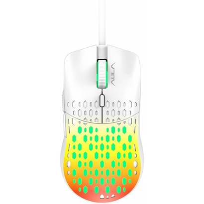 Игровая мышь AULA S11 PRO orange 3600 dpi, 6кн, радужная подсветка