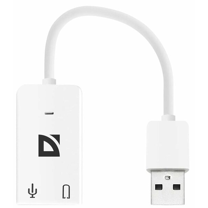 Внешняя USB звуковая карта DEFENDER Audio USB USB - 2х3,5 мм jack, 0.1 м