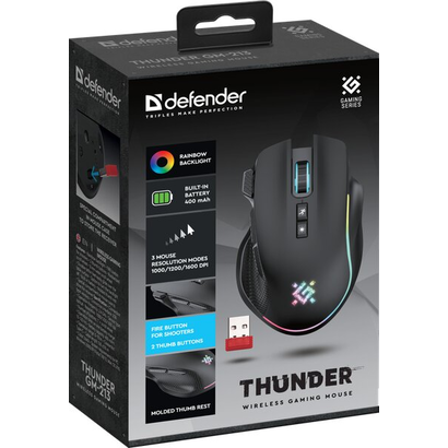 Игровая мышь DEFENDER Thunder GM-213 черная