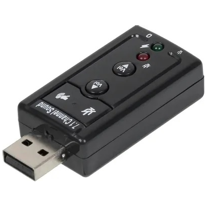 Внешняя звуковая карта TRUA71 (C-Media CM108) 2.0 Ret ASIA USB 8C V & V