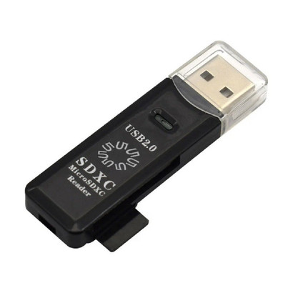 Картридер 5bites RE2-100BK2.0 / SD / TF / USB PLUG / BLACK