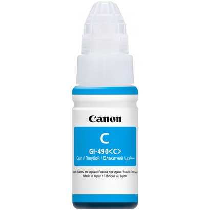 Чернила Canon GI-490 Cyan для Pixma G1400/G2400/G3400 (70 мл)