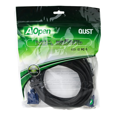 Кабель VGA 5м Aopen 15M-15M 2 фильтра ACG341AD-5M