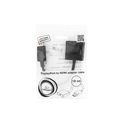 Переходник DisplayPort(m) <=> HDMI(f) 0.1m Cablexpert A-DPM-HDMIF-002