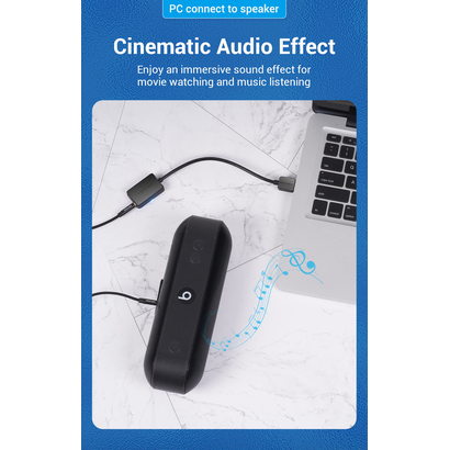 Внешняя звуковая карта Vention USB Черная CDYB0