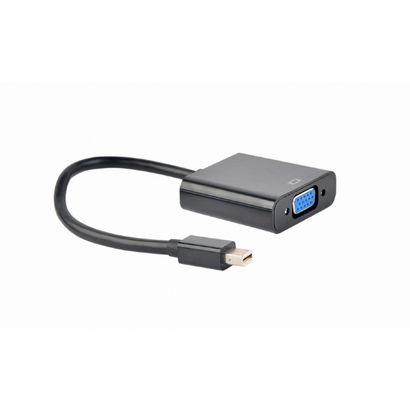 Переходник miniDisplayPort-VGA Cablexpert 20M/15F, длина 15см, черный A-mDPM-VGAF-02