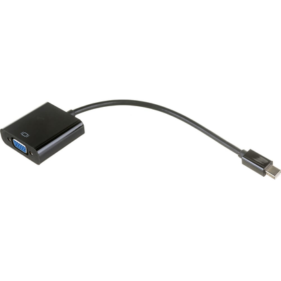 Переходник miniDisplayPort-VGA Cablexpert 20M/15F, длина 15см, черный A-mDPM-VGAF-02