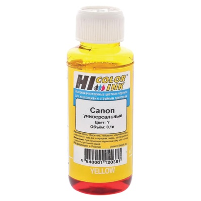 Чернила Canon водные (HI-Color) унив, 0,1л, y