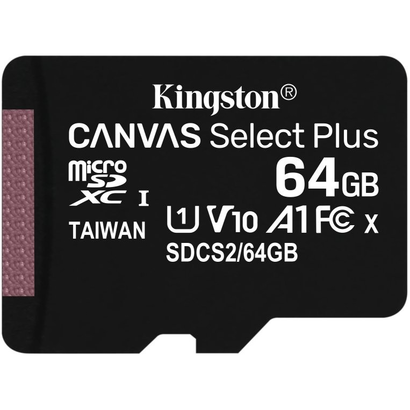Карта памяти 64Gb Kingston microSDXC Class 10 Canvas Select Plus SDCS2/64GBSP