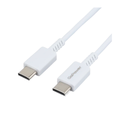 Кабель GoPower GP20TT Type-C (m)-Type-C (m) 1.0м 100W белый