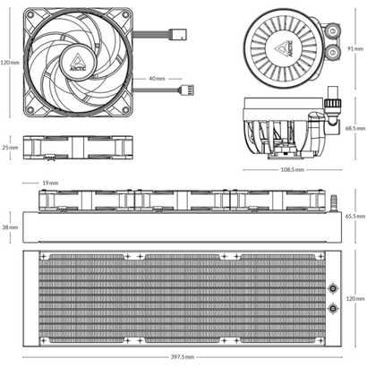 ЖСО Arctic Liquid Freezer III-360 A-RGB WH