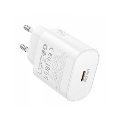 СЗУ Borofone BA82A Platinum single port PD25W charger(EU) (белый)