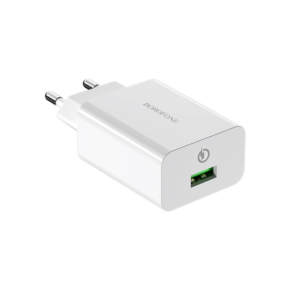 СЗУ Borofone BA21A 5V, 3A 1USB Long journey, QC3.0 Micro (белый)