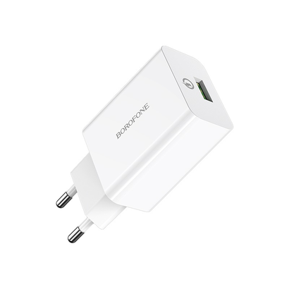 СЗУ Borofone BA21A 5V, 3A 1USB Long journey, QC3.0 Micro (белый)