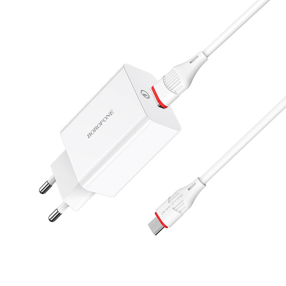 СЗУ Borofone BA21A 5V, 3A 1USB Long journey, QC3.0 Micro (белый)