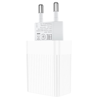 СЗУ Borofone BA47A Mighty speed single port 3А QC3.0 + Micro (белый)