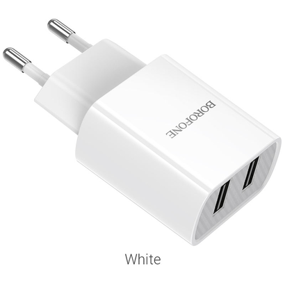 СЗУ Borofone BA53A Powerway dual port 2.1A, white