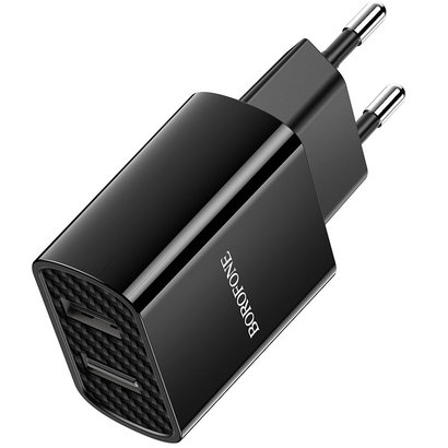 СЗУ Borofone BA53A Powerway dual port 2.1A, black