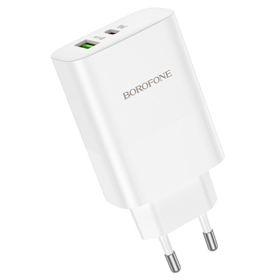 СЗУ Borofone BN10 Sunlight 2USB, PD65 (1A1C) (белый)