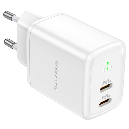 СЗУ Borofone BN9 Reacher PD35W dual port charger (EU) (белый)