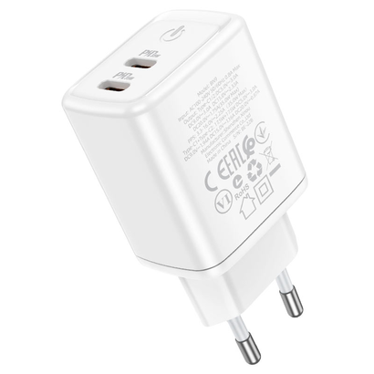 СЗУ Borofone BN9 Reacher PD35W dual port charger (EU) (белый)