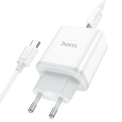 СЗУ HOCO C104A Stage, 1USB, PD20W, Type-C to Type-C (белый)