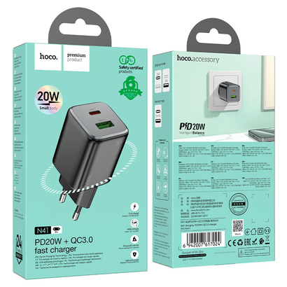 СЗУ HOCO N41 Almighty PD20W+QC3.0 (черный)