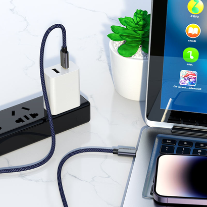 Дата-кабель HOCO U134 Primero 240W charging data cable Type-C to Type-C 1,8 м dark blue