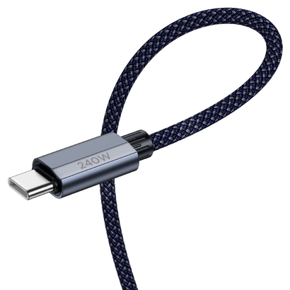 Дата-кабель HOCO U134 Primero 240W charging data cable Type-C to Type-C 1,8 м dark blue