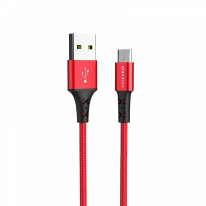 Дата-кабель BOROFONE BX54 Ultra bright micro 1м (красный)