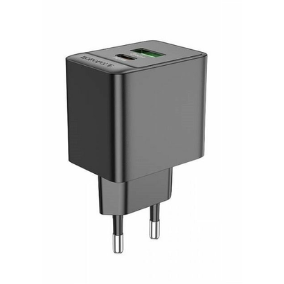 СЗУ Borofone BAS14A 1USB+1Type-C 3.0A QC3.0 PD 20W (Black)