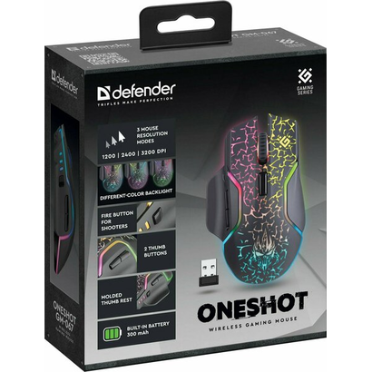 Игровая мышь DEFENDER Oneshot GM-067 черный