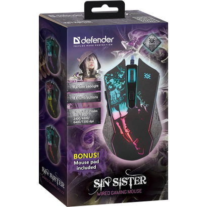 Игровая мышь DEFENDER Sin'Sister GM-933
