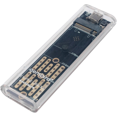 Внешний корпус Gembird EEM2-NVME-2 USB 3.1 для M2 NVME порт Type-С, пластик, прозрачный