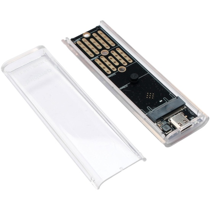 Внешний корпус Gembird EEM2-NVME-2 USB 3.1 для M2 NVME порт Type-С, пластик, прозрачный