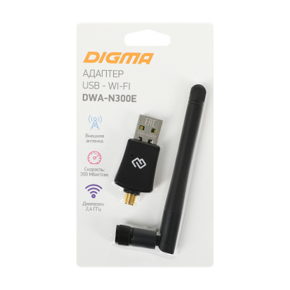Адаптер WiFi Digma DWA-N300E