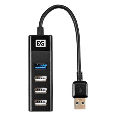 USB-концентратор ExeGate DUB-3213 кабель-адаптер USB2.0 --> 3xUSB2.0, 1xUSB3.0, Plug&Play, черный