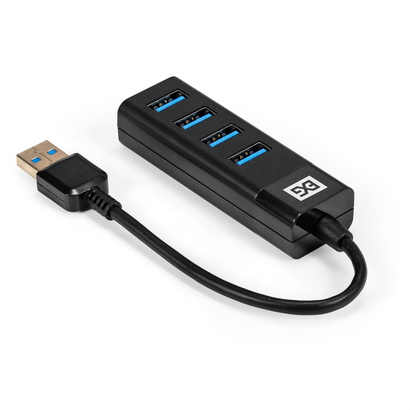 USB-концентратор ExeGate DUB-4TP 4xUSB3.0,  черный, EX296925RUS
