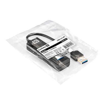 USB-концентратор ExeGate DUB-4TP 4xUSB3.0,  черный, EX296925RUS