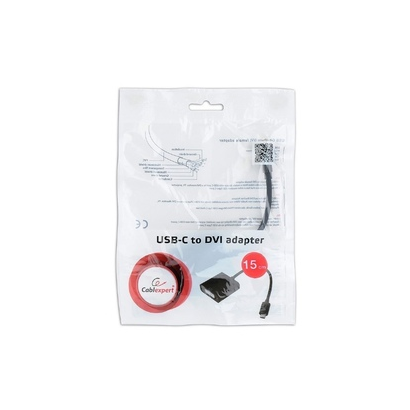 Переходник Type-C - DVI, Cablexpert A-CM-DVIF-01,15см, пакет