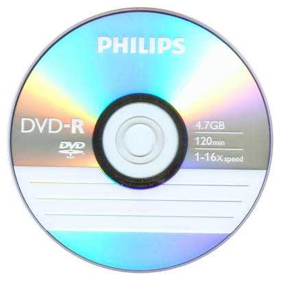 Диск DVD-R Philips 4.7 Gb, 16x, Slim Case