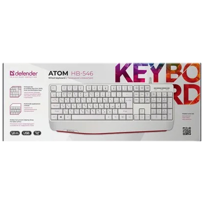 Клавиатура Defender Atom HB-546 белый
