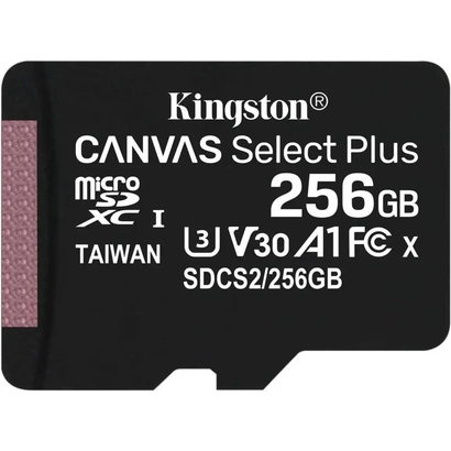 Карта памяти 256Gb Kingston microSDXC Class 10 Canvas Select Plus SDCS2/256GBSP