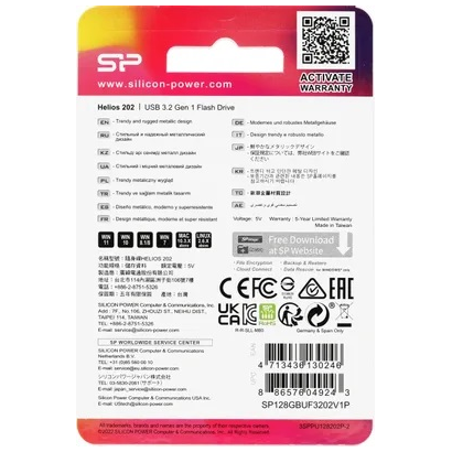 USB Flash 128Gb USB 3.2 Silicon Power Helios 202 SP128GBUF3202V1P